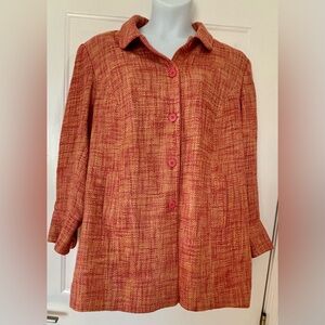 Dialogue Pink and Orange Tweed Jacket